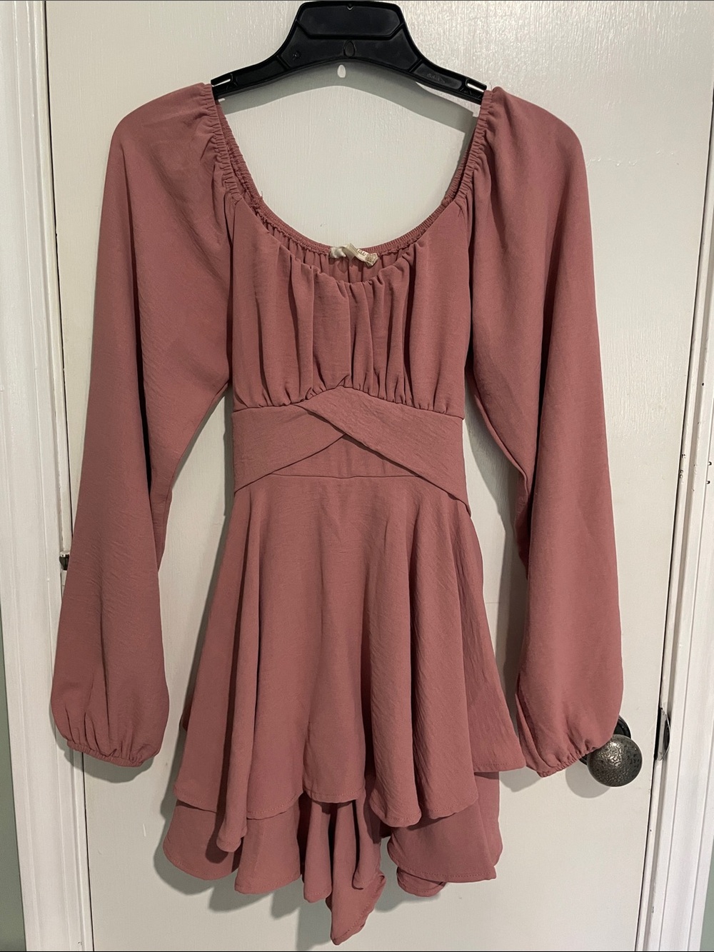 Altar'd State Dusty Rose Long Sleeve romper
